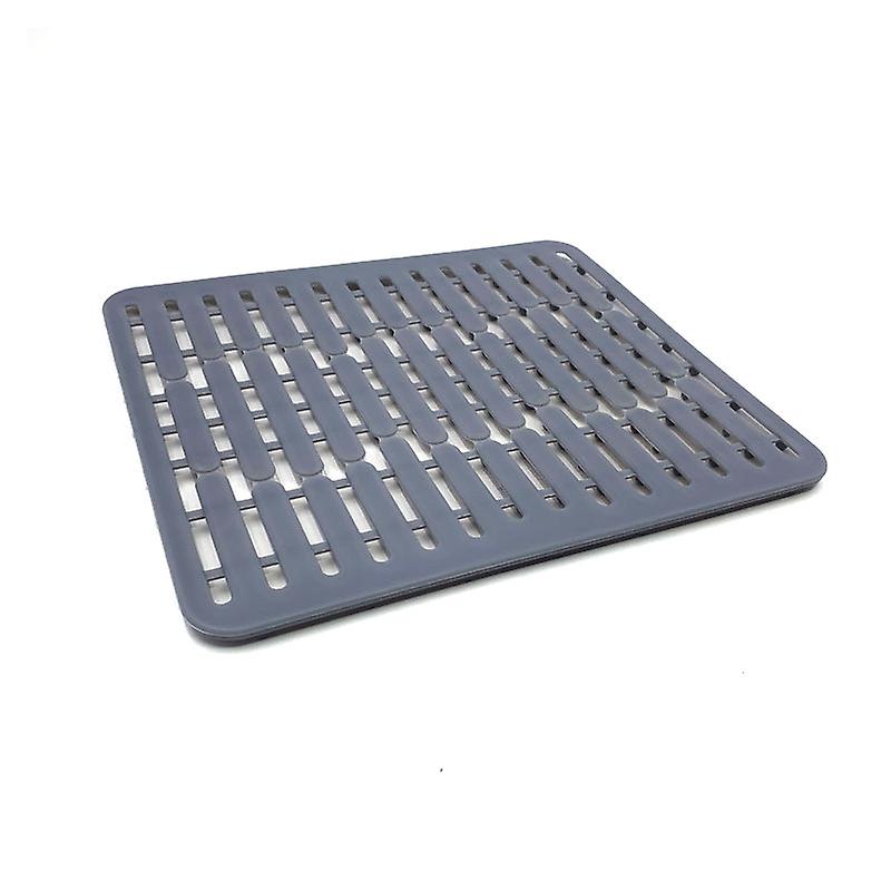 Gray silicone sink mat or sink protector