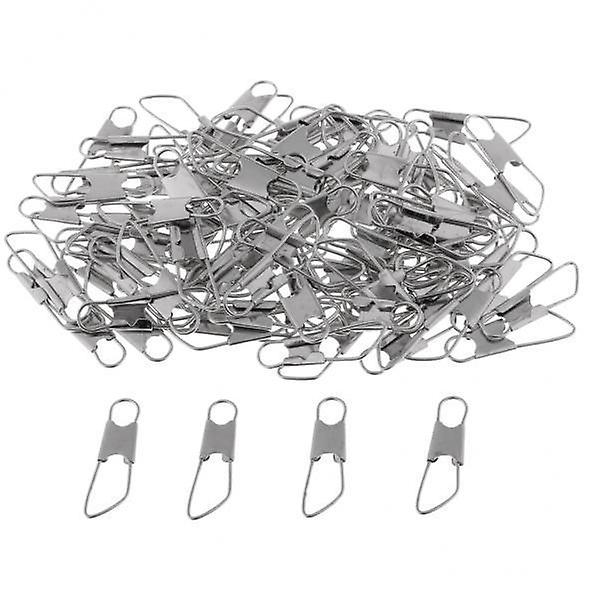 2x100pcs fiske interlock snap sikkerhet snap fiske sviveler snap 2,5x0,7cm