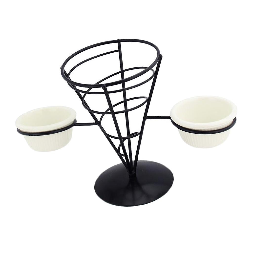 Patates Kızartması Standı Koni Sepet Tutucu ve Sos Kasesi, Cips, Atıştırmalıklar ve Çift Kişilik