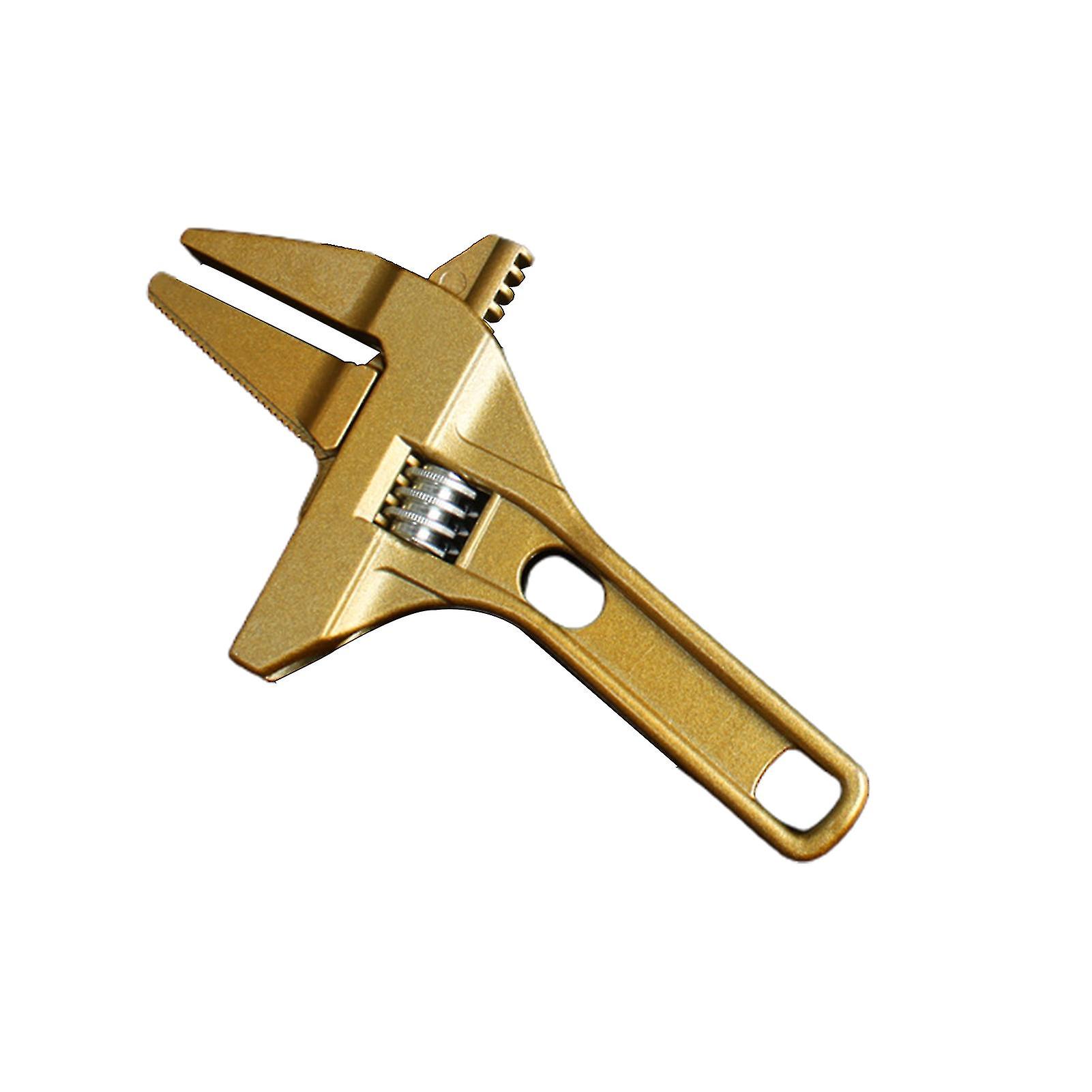 Short Handle Large Opening Spanner Bathroom Drain Pipe Monkey Wrench With Teeth