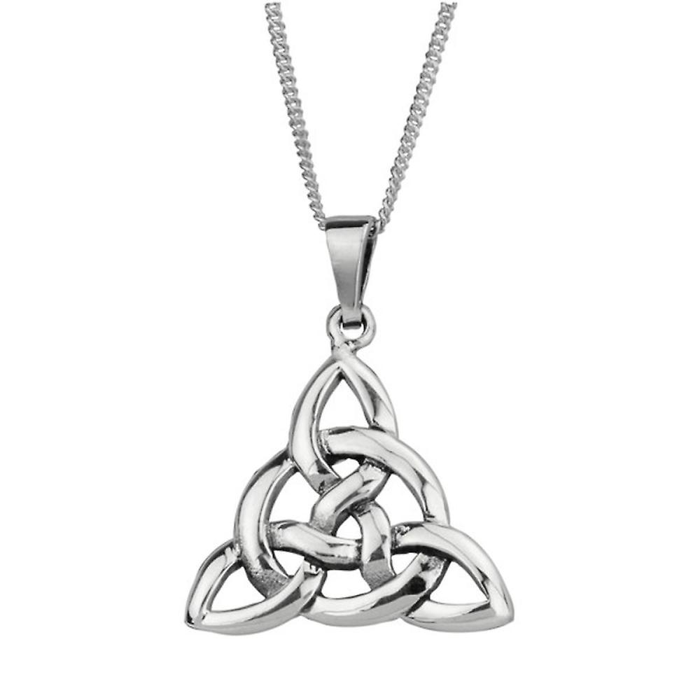 Celtic Eternity Interlaced Knotwork Necklace Pendant Triangular Shape- Includes 22"Chain