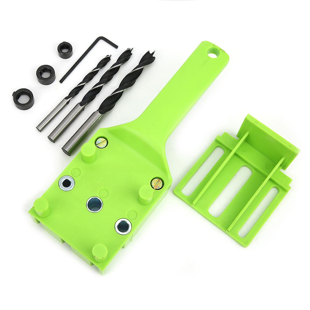 8 Pcs Woodworking Manual Drilling Jig Kit 6mm, 8mm, 10mm