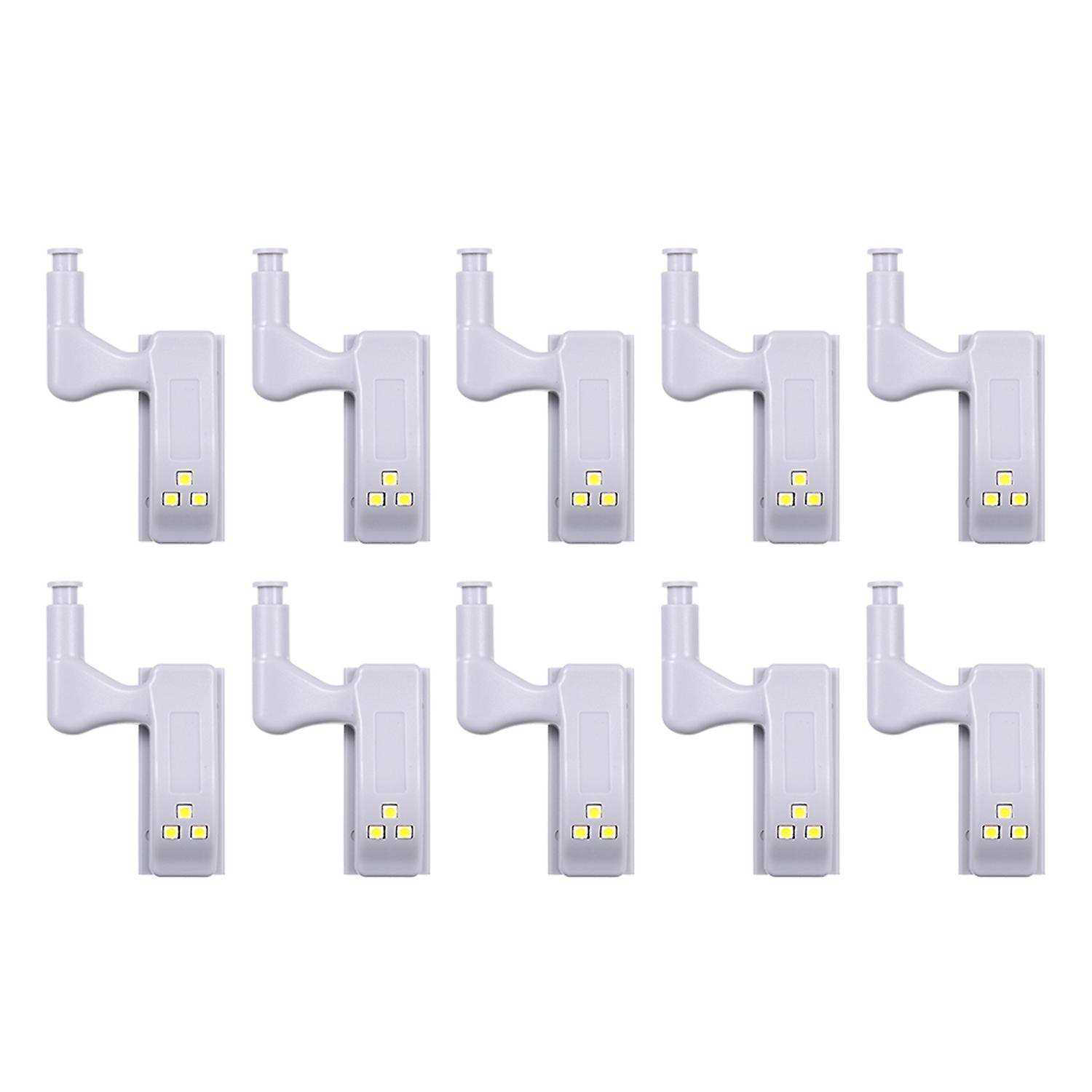 10 PCS LED Sensor Scharnier Licht Lampe für Küche Schrank Schrank Schrank Kleiderschrank Weiß 10pcs