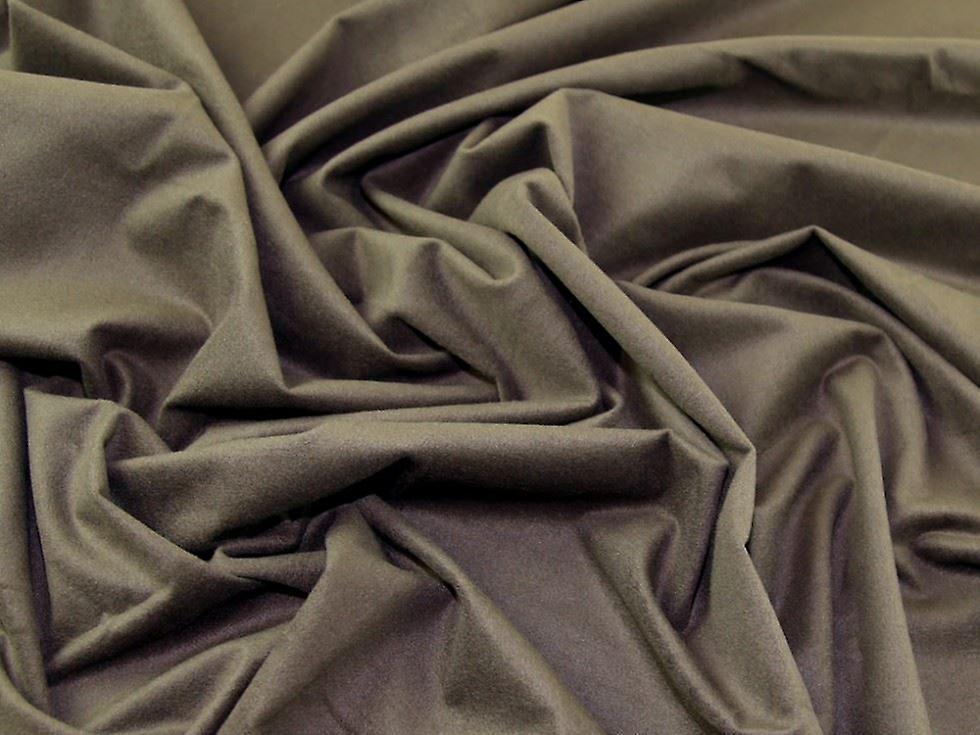 Minerva Stretch Woven Faux Suede Fabric Mushroom - per metre
