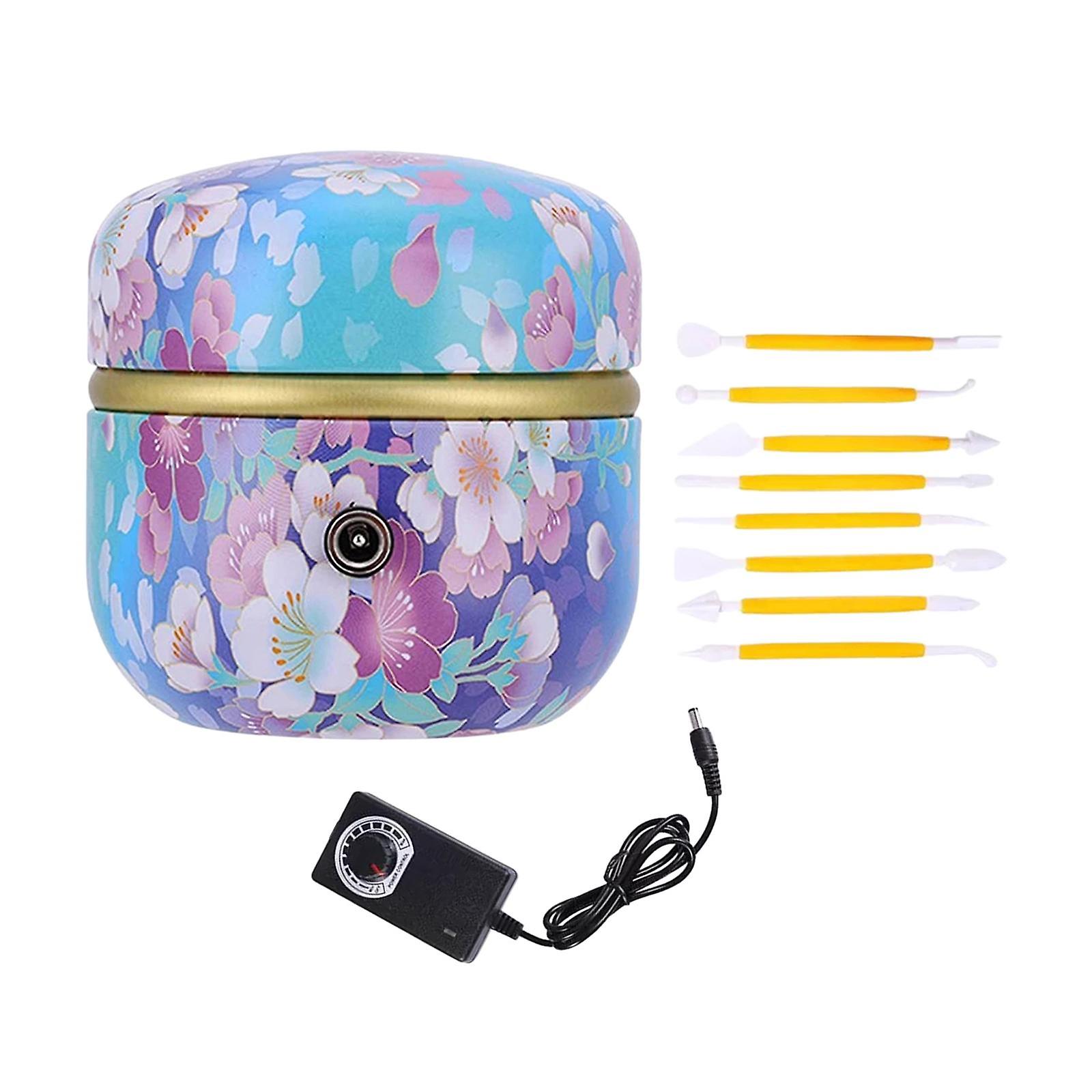 Mini Pottery Wheel Adjustable Speed Electric Pottery Machine Light blue