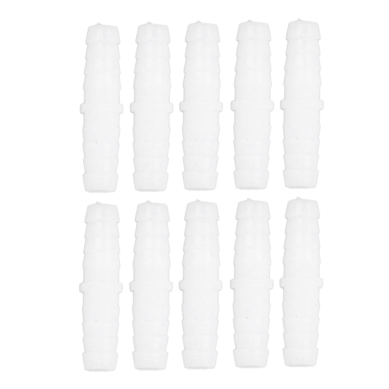 10Pcs Plastic Hose Barb Fitting Straight Equal Barbed Splicer Mender Joint Union Adapter 9-9mm