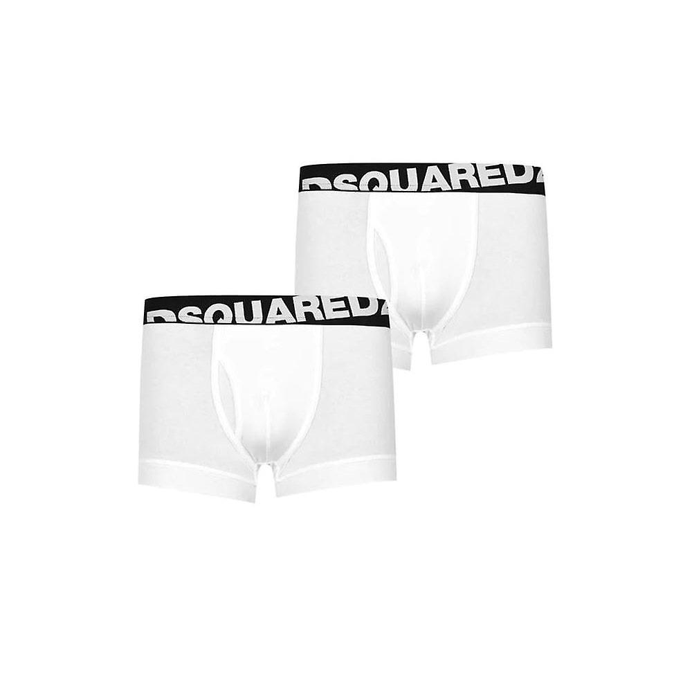 Herren DSQUARED2 Baumwolle 2er-Pack Weiß/Schwarz Boxershorts