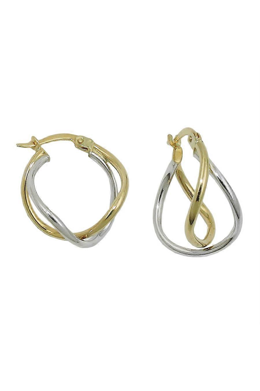 Hoop Earrings Bicolor 9k Gold - Gl431408