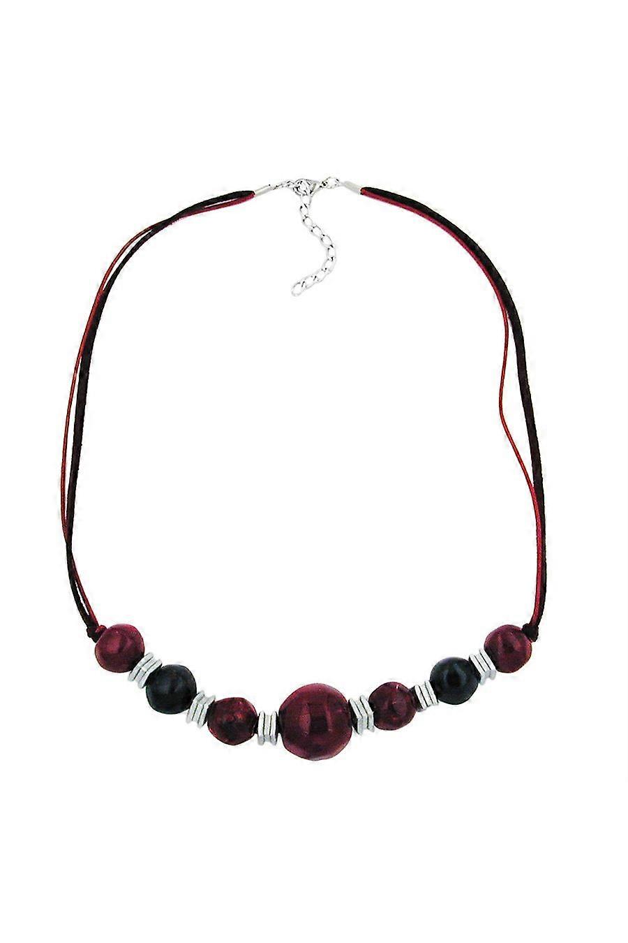 Necklace Beads Red-darkred-black 54cm - Gl02650