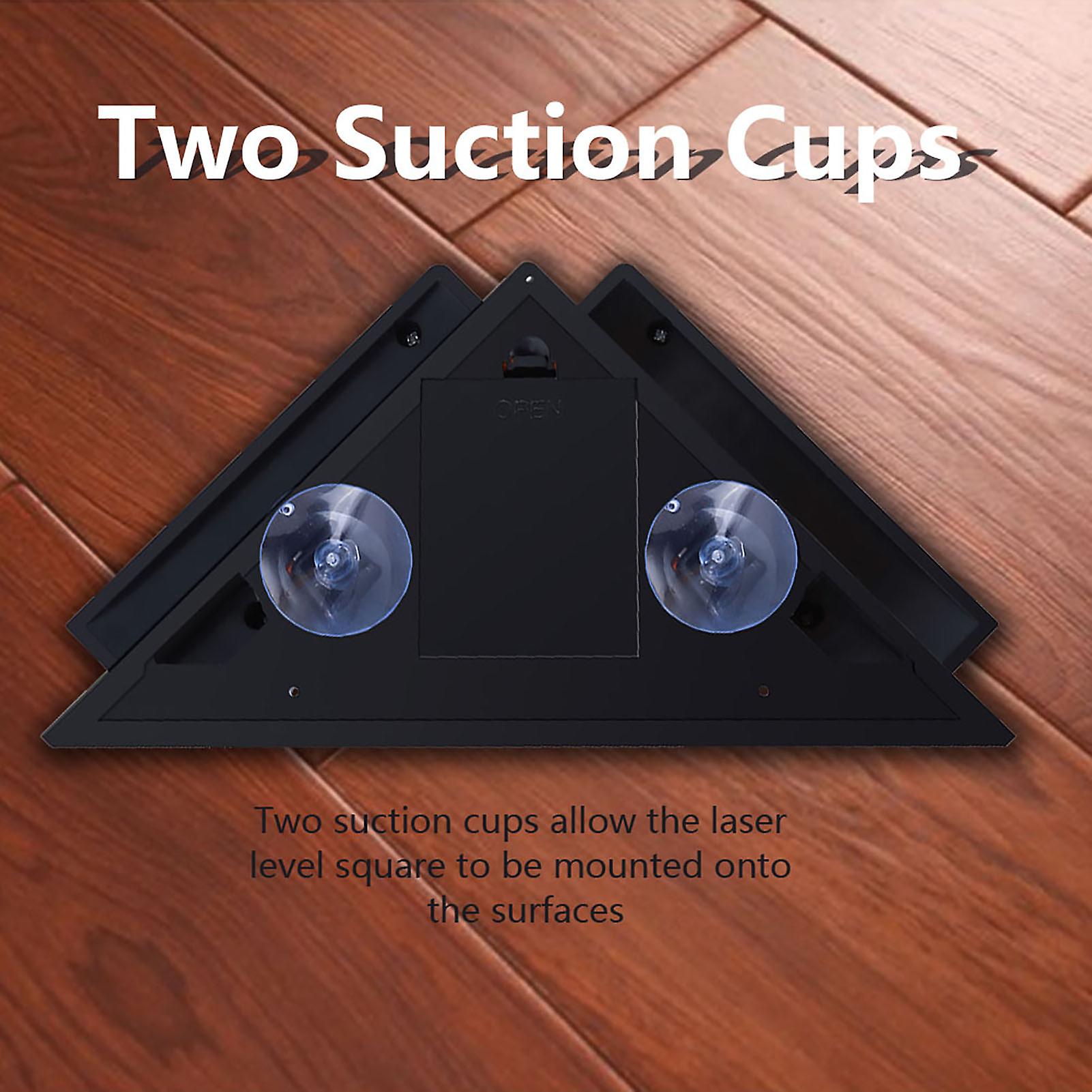 90 Degree Laser Level with Suction Cups 19x13.5x5cm Red