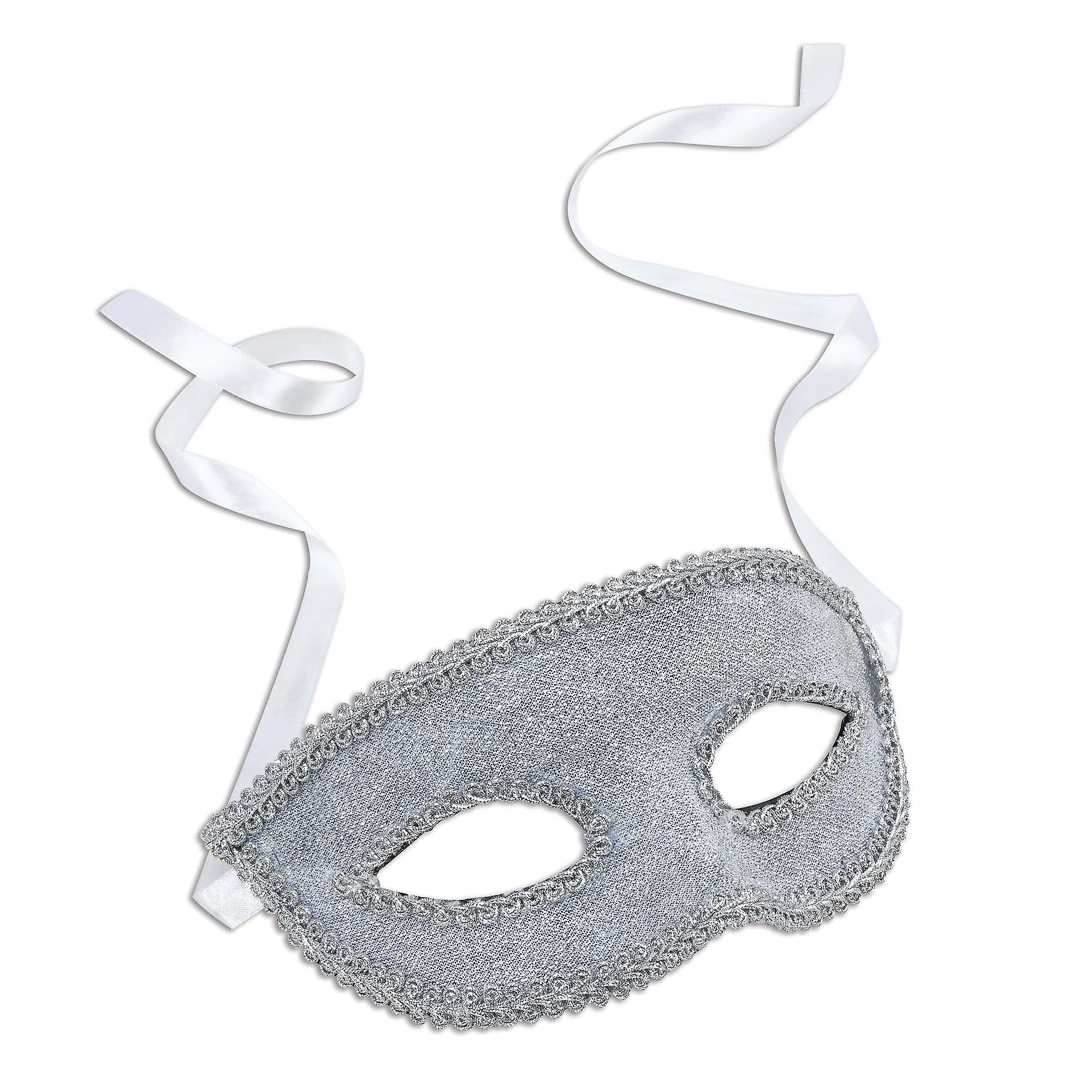 Silver Eye Mask + Ribbon Tie Masks Unisex Em031