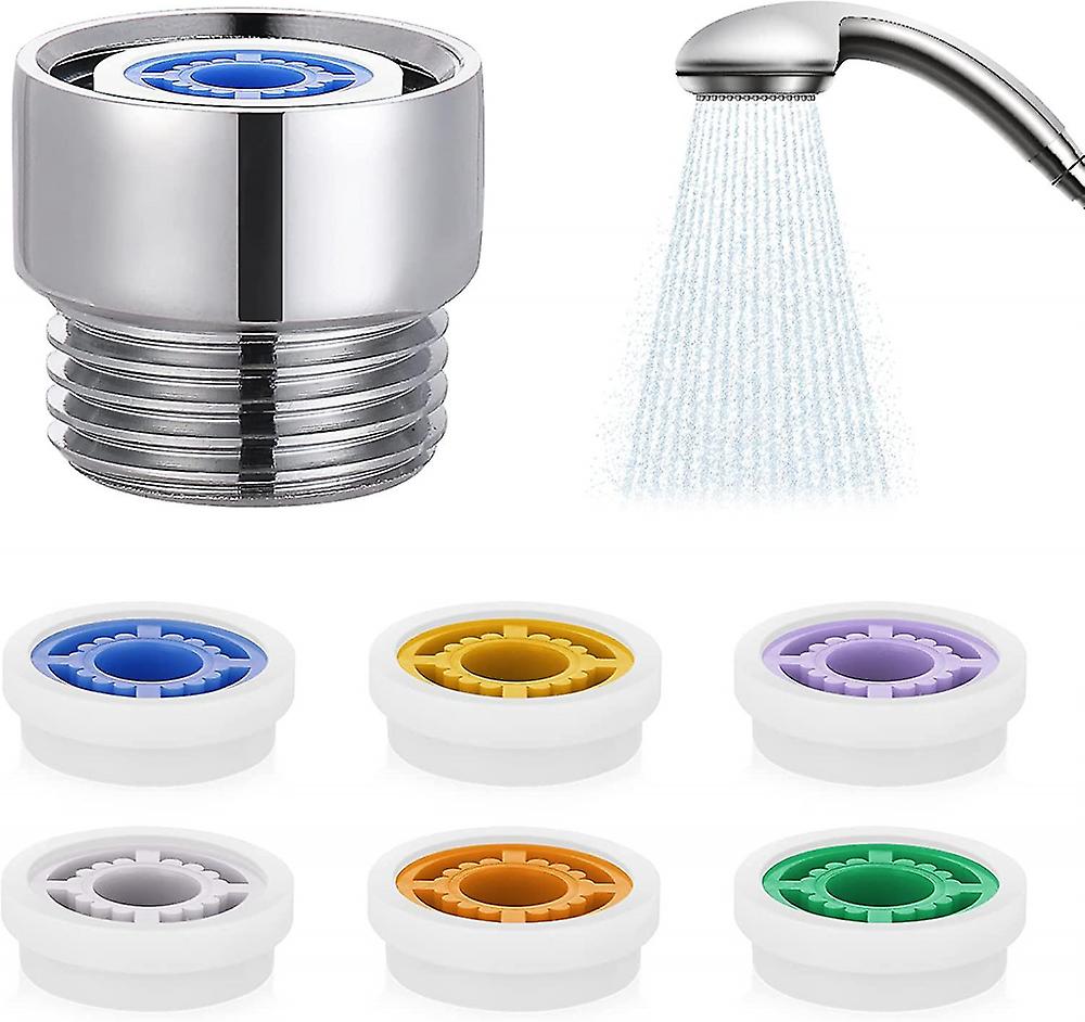 Flow Regulators For Shower Head, Shower Flow Restrictor Set, Adapter, 6 Different Flow Rates