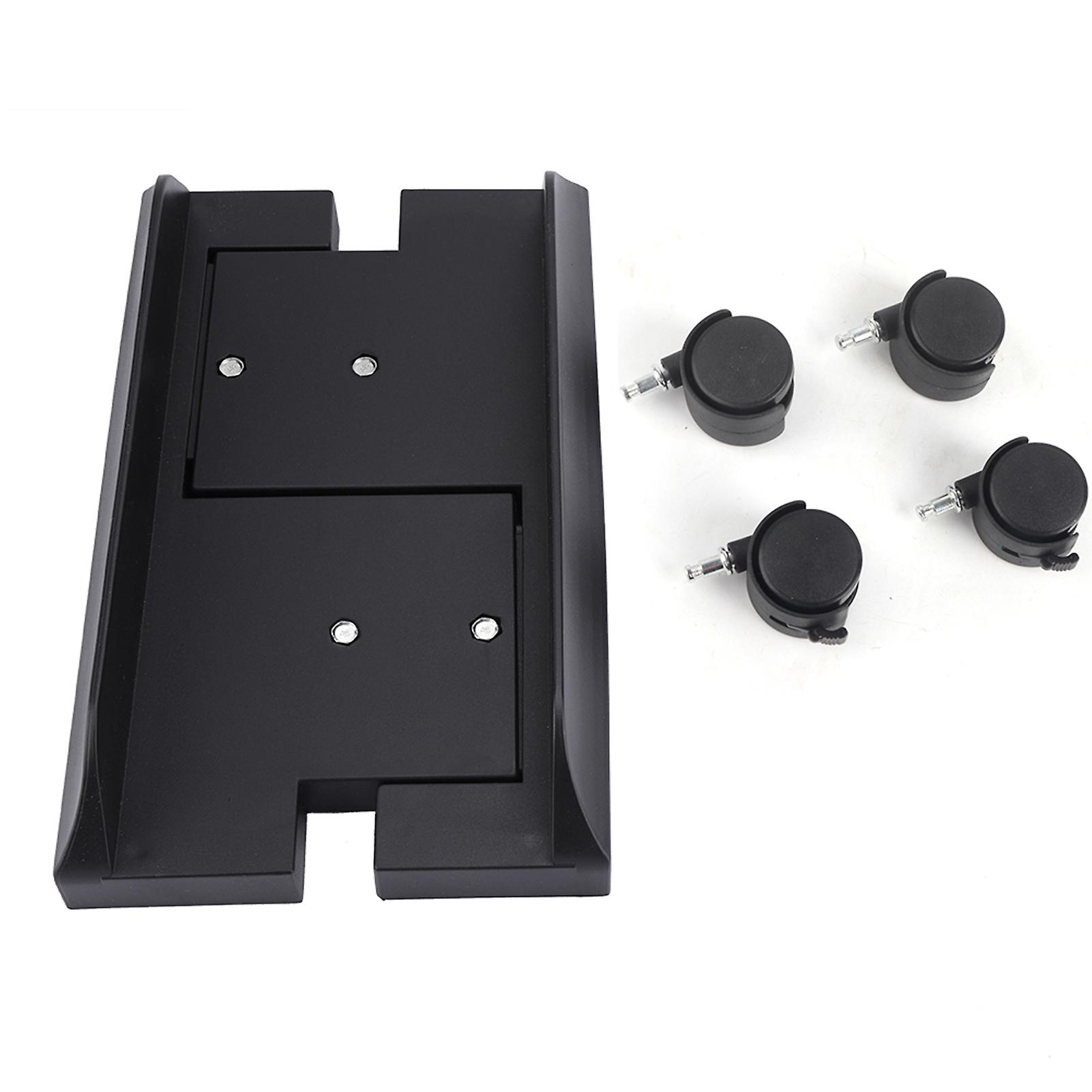 Adjustable Desktop PC Tower Stand Mobile Rolling Cart with Locking Wheels Black Sturdy Construction Space-Saving Design Easy Movement for Home Offic
