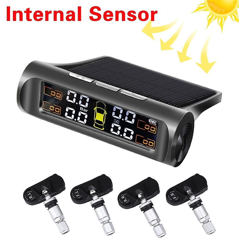 Tpms Solar Power Tpms Car Tire Pressure Alarm Monitor Security System Tyre Pressure 360 Adjustable T