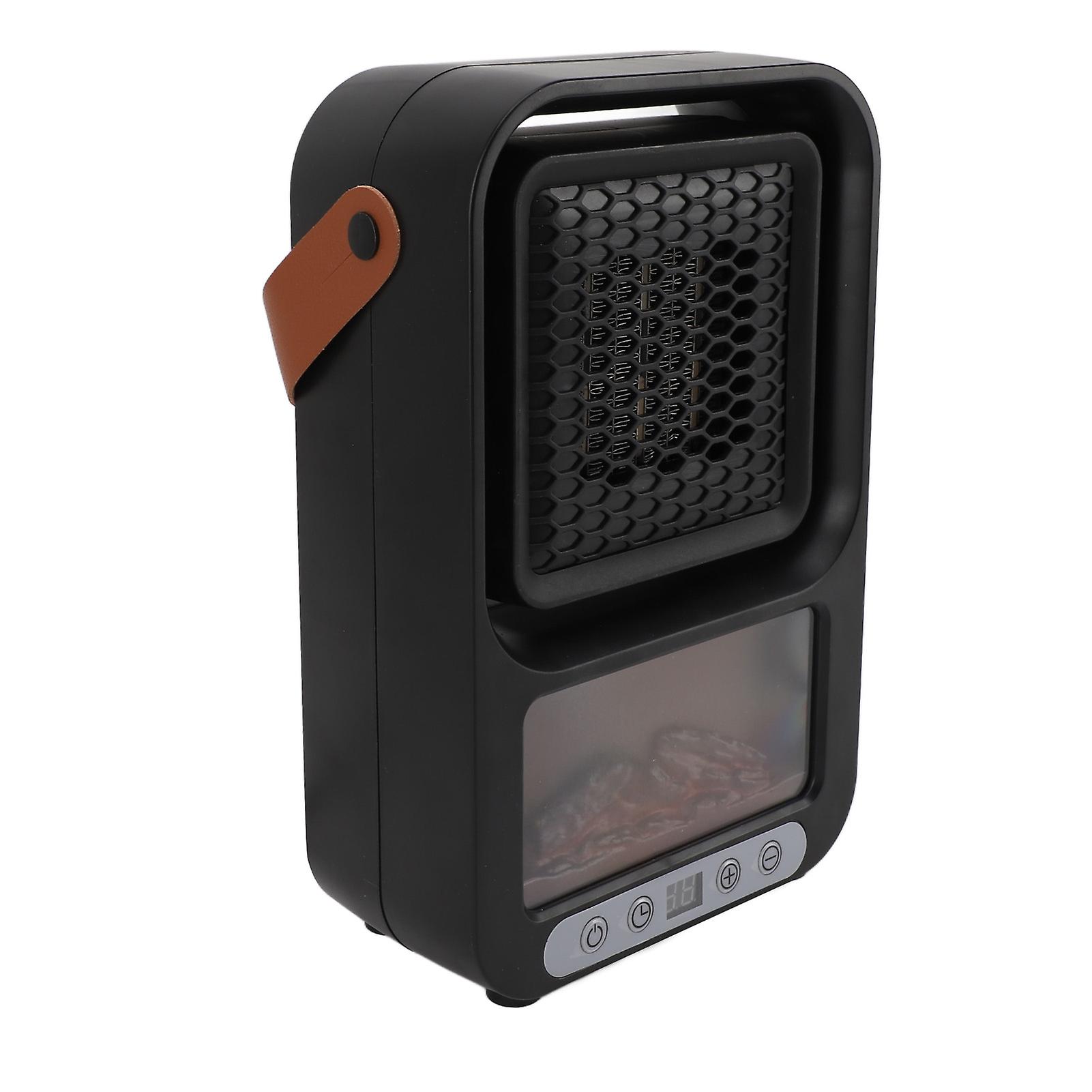 Space Heater with 3D Flame, 150mAh Battery, 15-32°C, Timer
