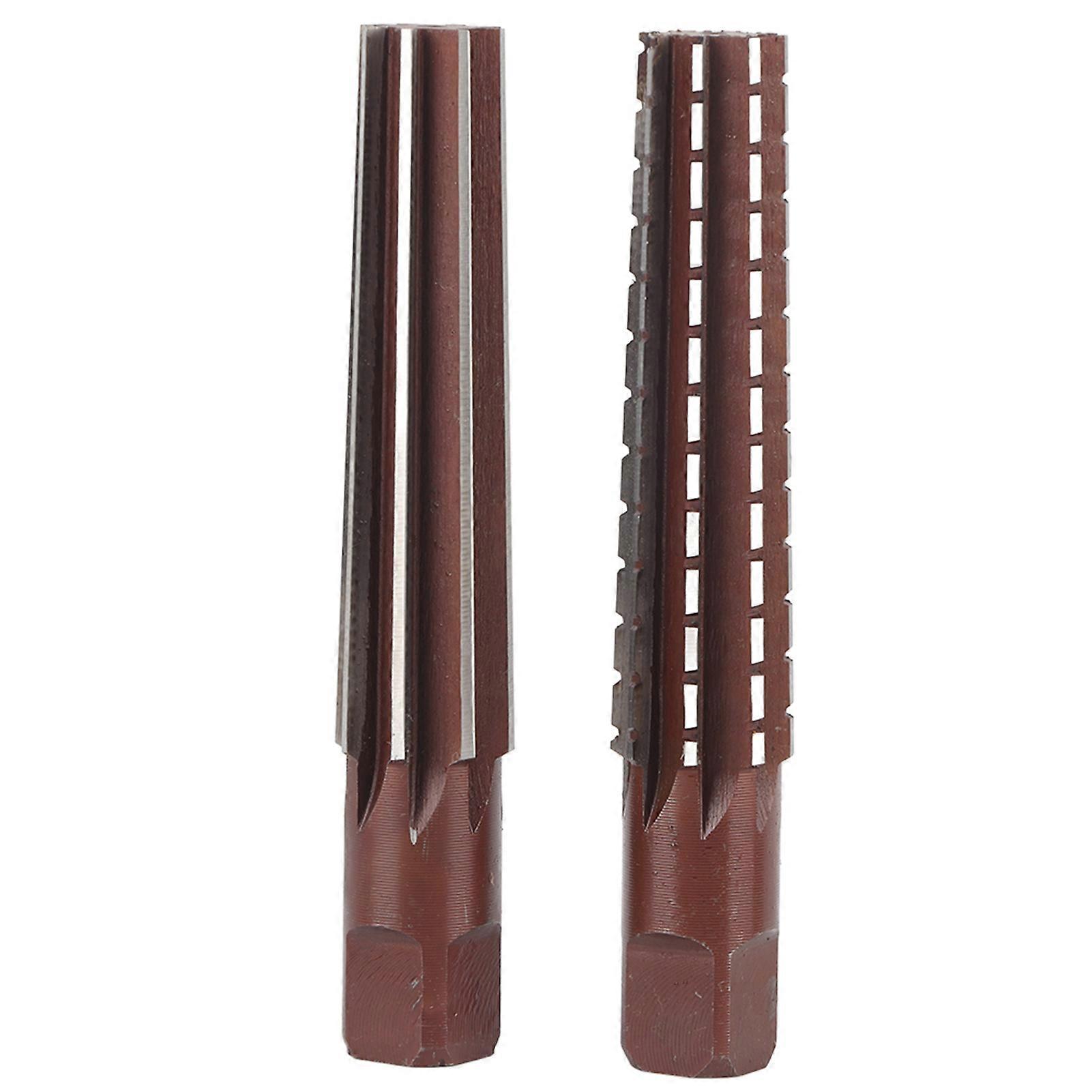 2PCS τραχύ λεπτό Morse κωνικό Reamer υψηλό χάλυβα άνθρακα ευθεία στέλεχος χέρι θεριστής (MT4 #)