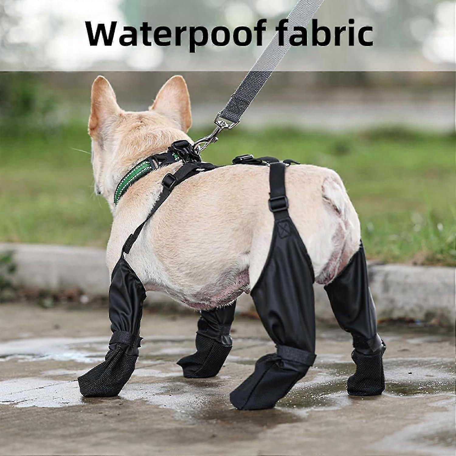 Dog Boots with Suspenders, Adjustable Waterproof Dog Boots Dirty-Proof ... - Can Dogs Choke On Satin Riding Boots