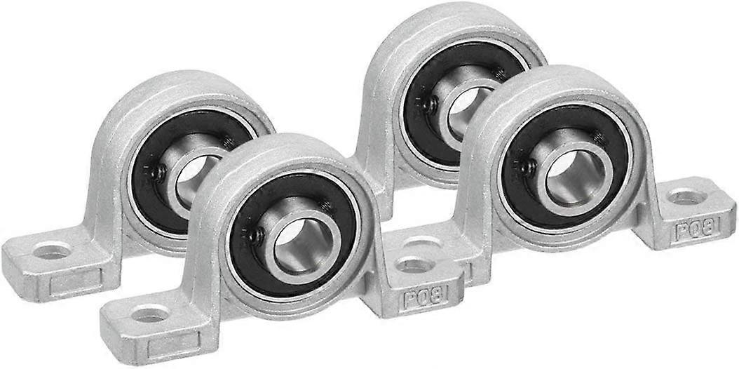 4pcs KP08 8mm Bore Zinc Alloy Inner Ball Mounted Pillow Block Insert Bearing