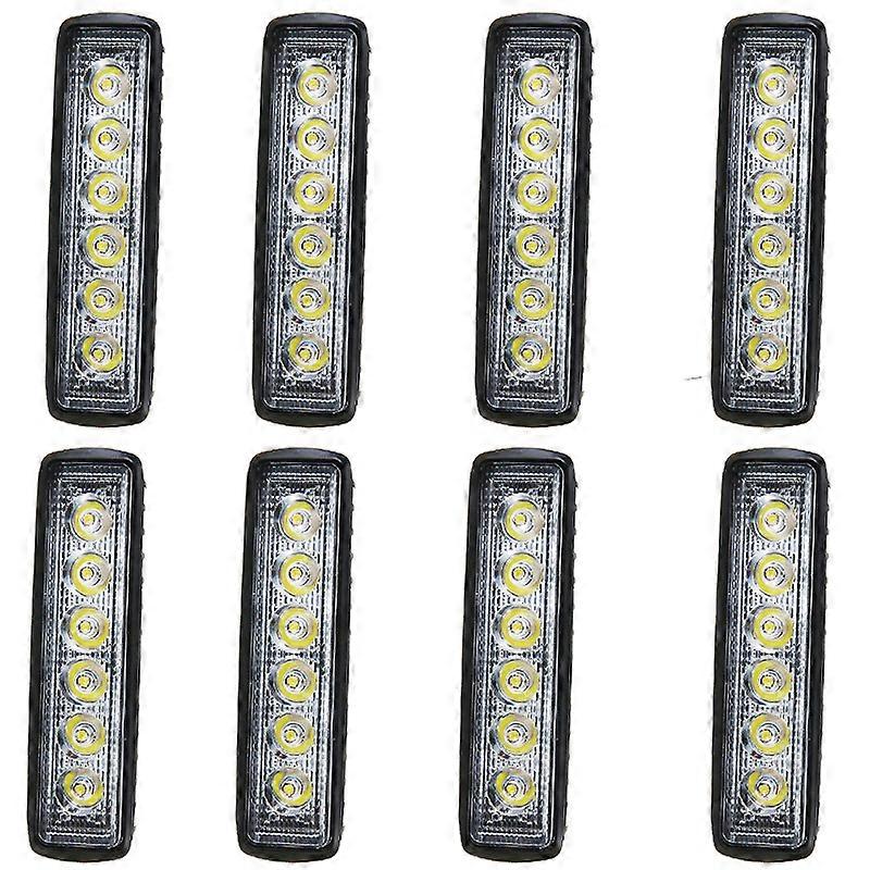 18w 6 LED Car Work Light High Bright Spotlight Universal Offroad Automobile Truck Driving Fog Headlights DRL Driving Lamp 12V