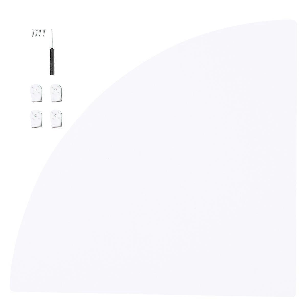 Fan Shape Wall Corner Shelf Set Wall-mounted Corner Storage Rack Triangle Storage Holder - 28cm (White)