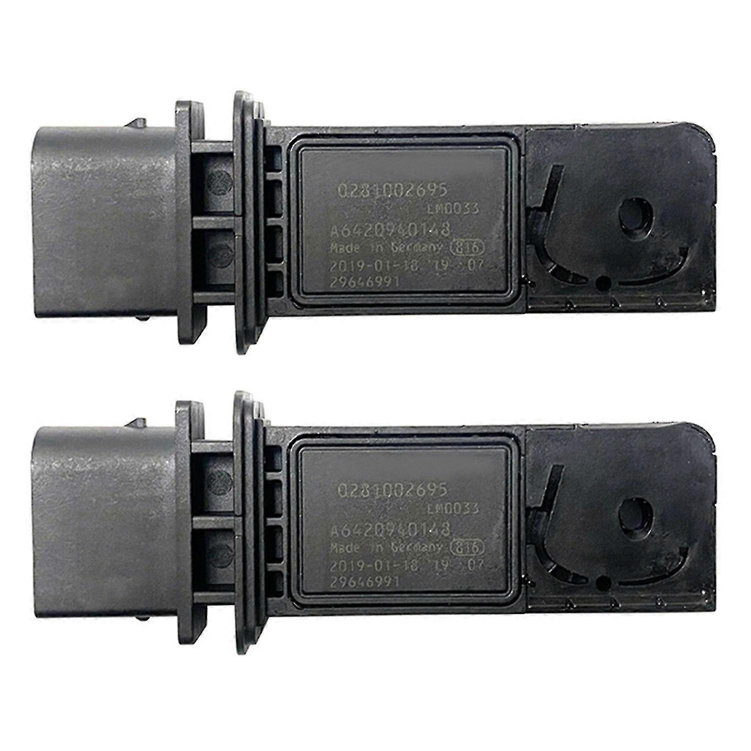 2x Car Air Flow Meter Sensor Mass Sensor 0281002695 A6420940148 For