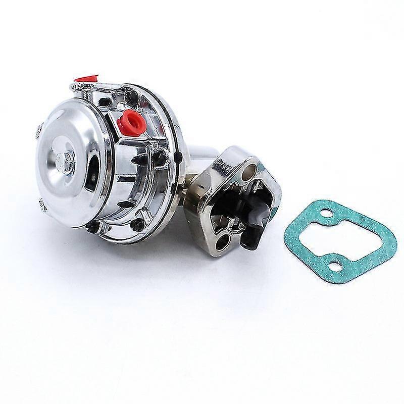 Mechanical fuel pump for chevy sb 262-400,v8 engine,6 psi 1/4 npt inlet/outlet chrome