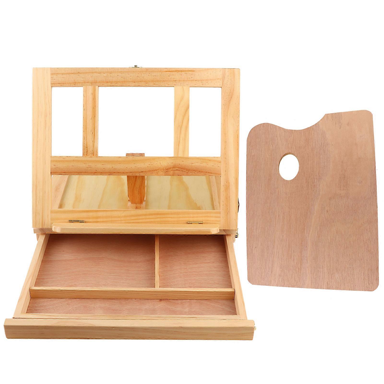 Adjustable Folding Artist Easel Drawing Painting Portable Tabletop Easel Box with Drawer
