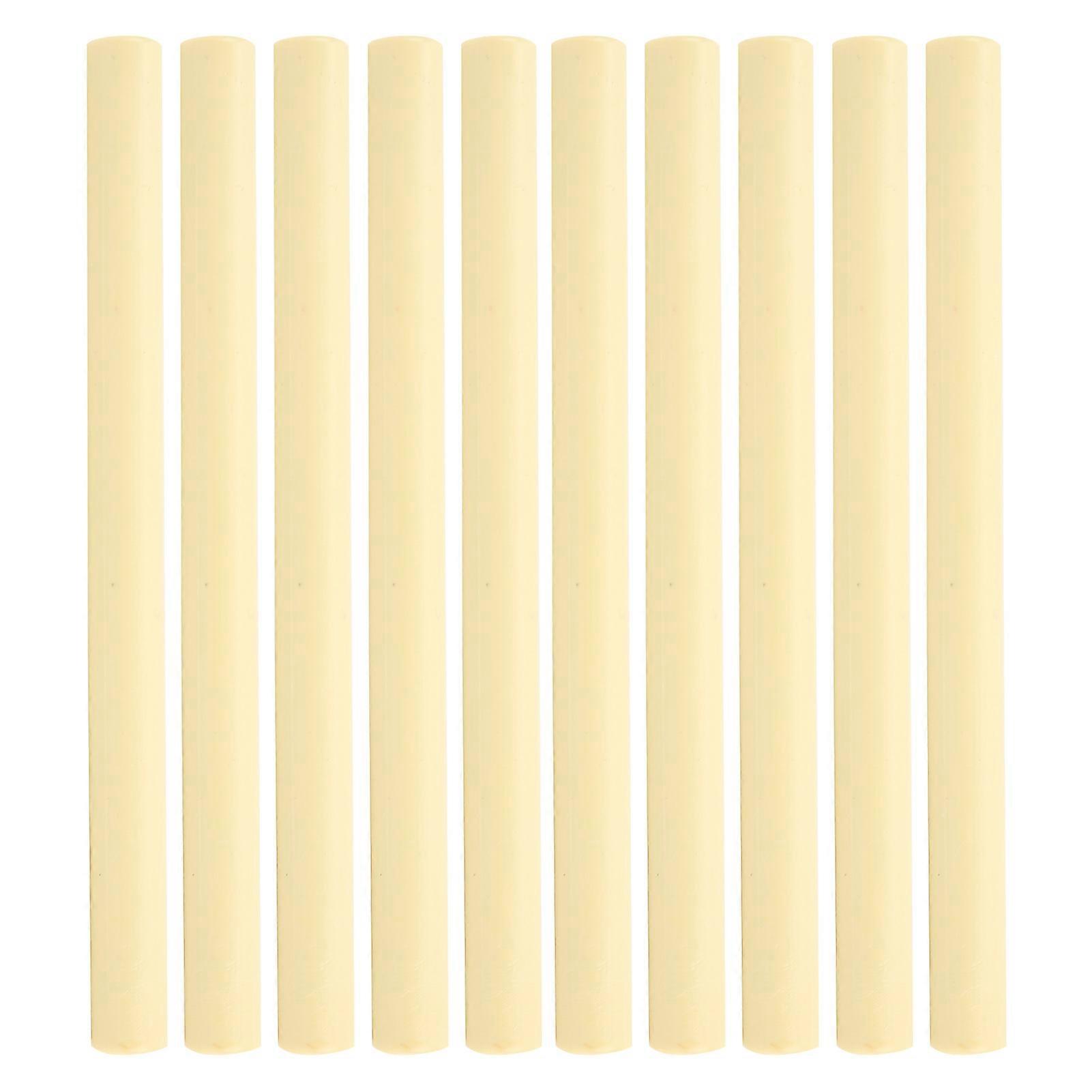 10Pcs Sealing Wax Sticks MultiColor Small Round Stamp Tools for DIY Invitations Cards Envelopes(Light Yellow )