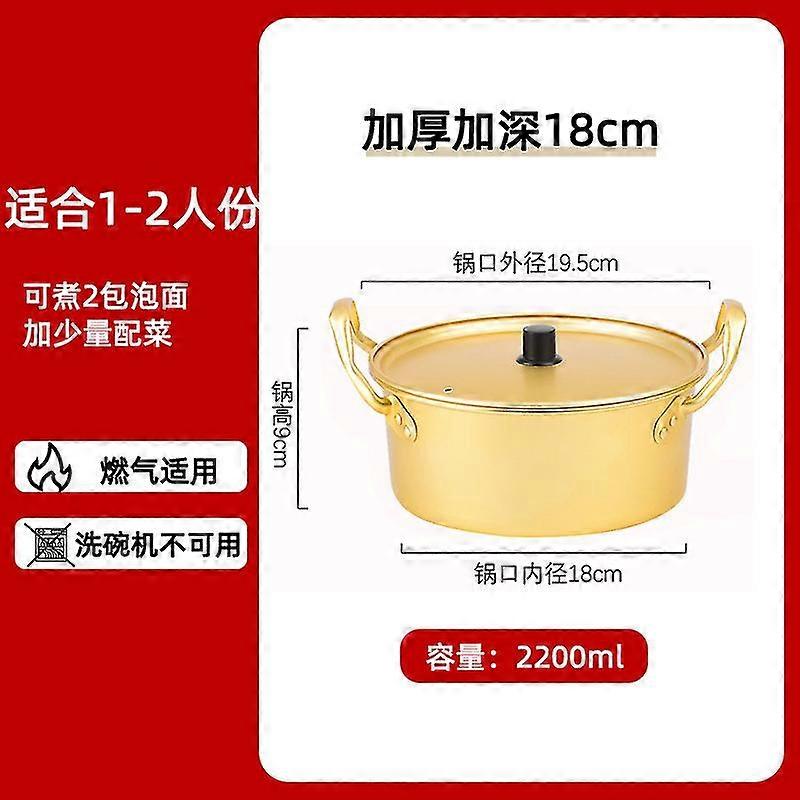 Noodle Pot Double Handle Soup Pot Kitchen Cooking Pot Metal Sauce Pan Noodle Ramen Cooking Pot
