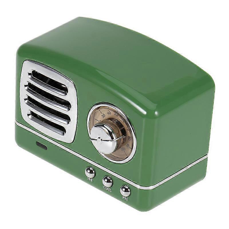 Creative Retro Multifunction  Speaker Radio Subwoofer Small Size Speaker (Green)