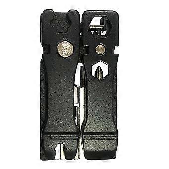 Kit de herramientas de reparación de bicicletas multifuncional negro 20 en 1 Herramientas de bicicleta de acero al carbono con tornillo de llave de tubo