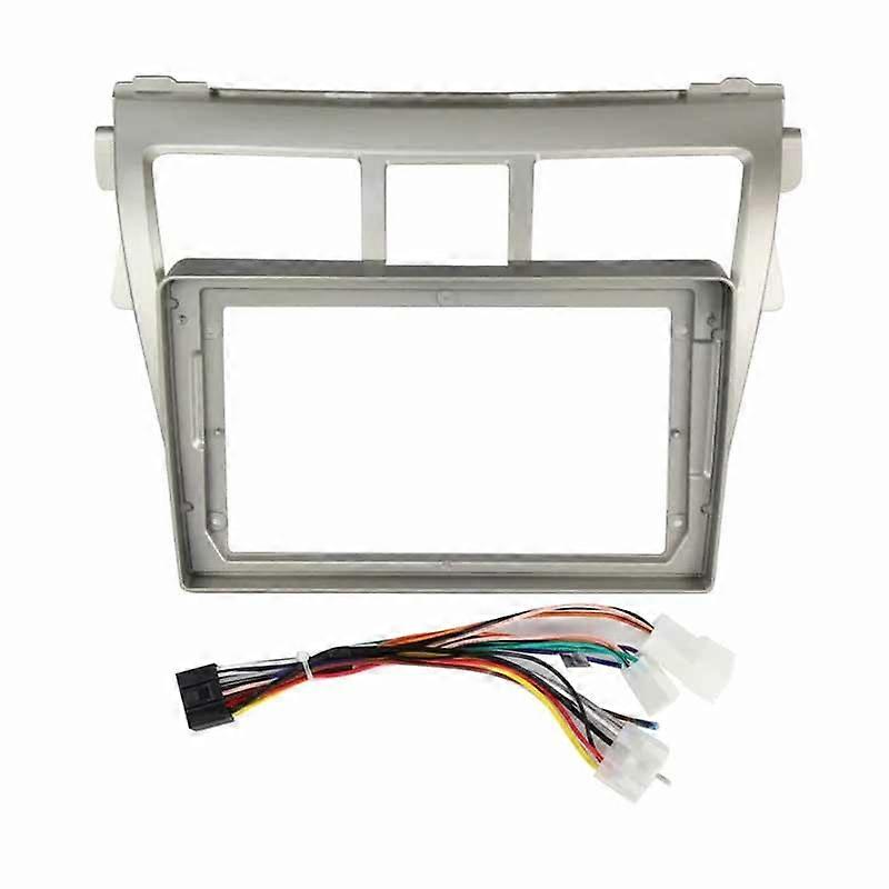 2Din Android Car Radio Stereo Fascia Frame Adapter 16Pin Power Cable For Toyota Vios Yaris 2007-2012 Dash Fitting Panel Kit