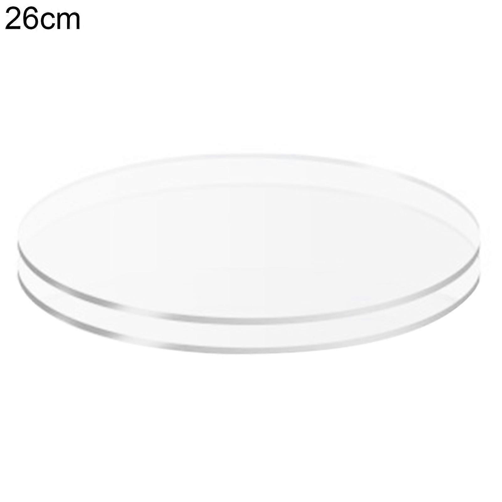 2Pcs Cake Plates Non-Sticky Reused Acrylic Buttercream Cake Discs for Cakes Serving