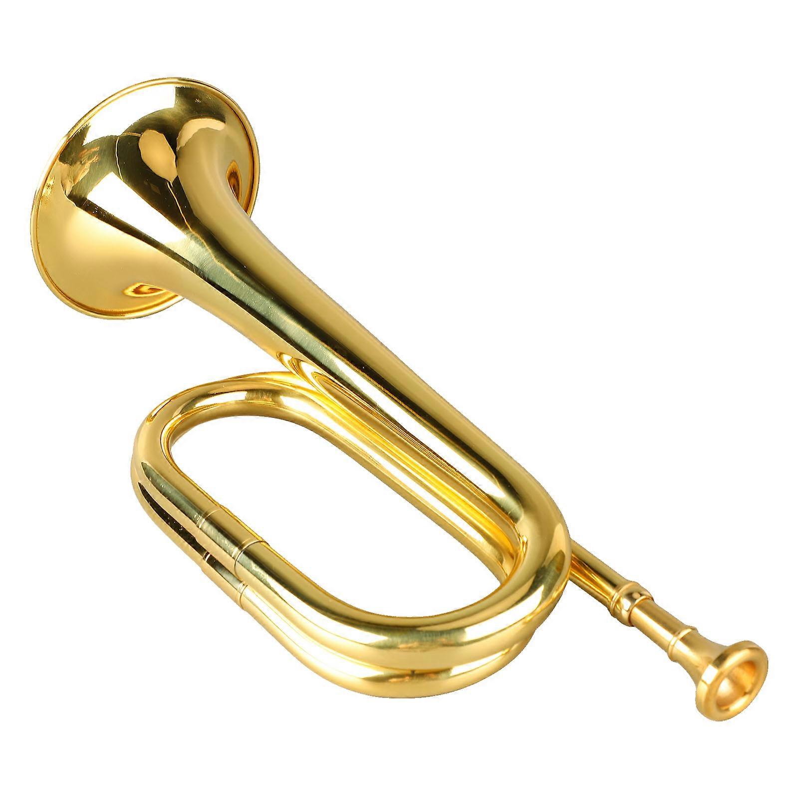 Στρατιωτική τρομπέτα στυλ C Key Brass εύκολο να παίξει τρομπέτα με επιστόμιο για αρχάριους δώρο χρυσό