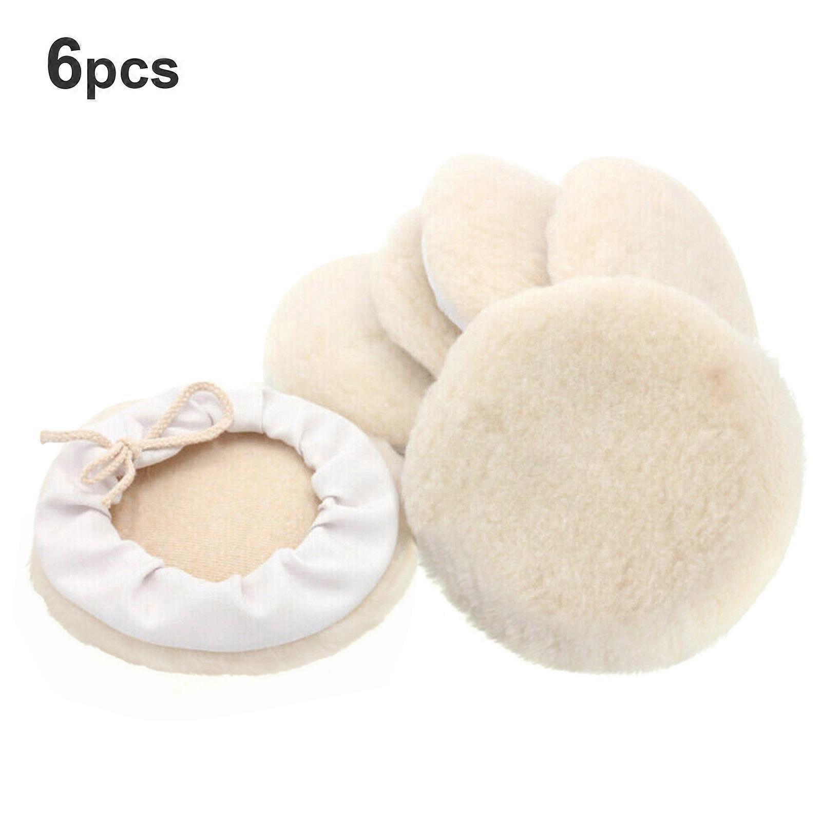 6pcs 7-inch Buffing Pads Car Bonnet Buffing Waxing Pad Kit Buffer Polishing Polisher Pad Wool Buffering Pads for Drill Body Repair Buffing & Polishing