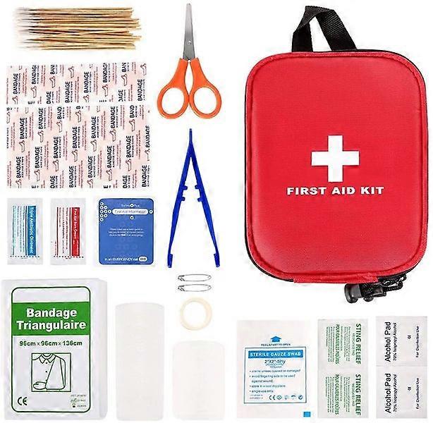 All-Purpose First Aid Kit Essentials, Soft-Sided, Red, 100 Pieces