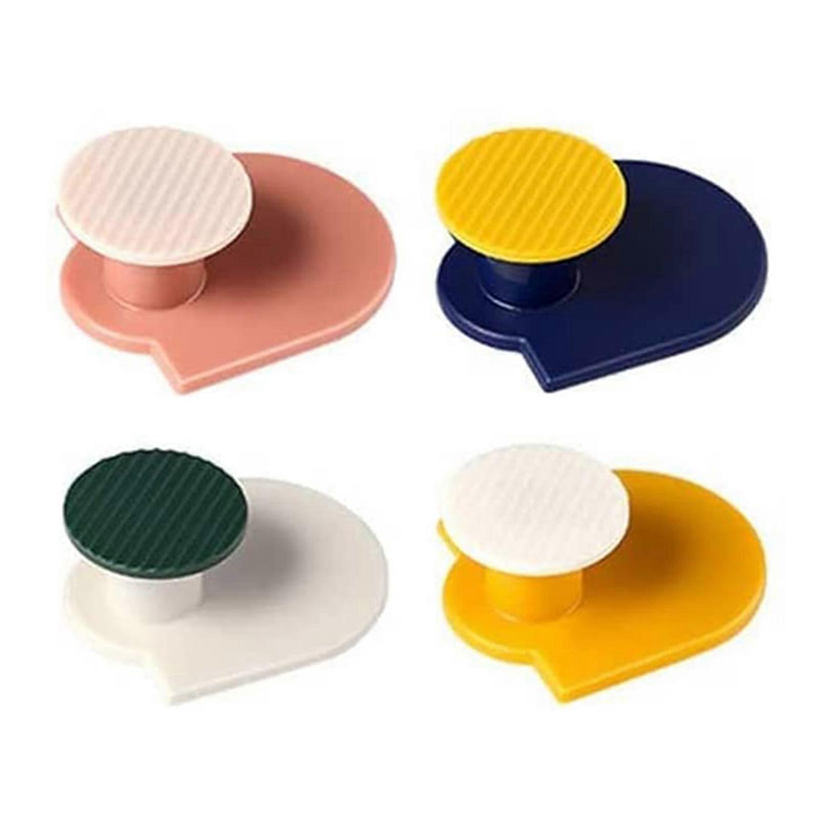 4pcs Self Adhesive Wall Hooks Simple Elegant Wall Hooks for Home Office School Dorms