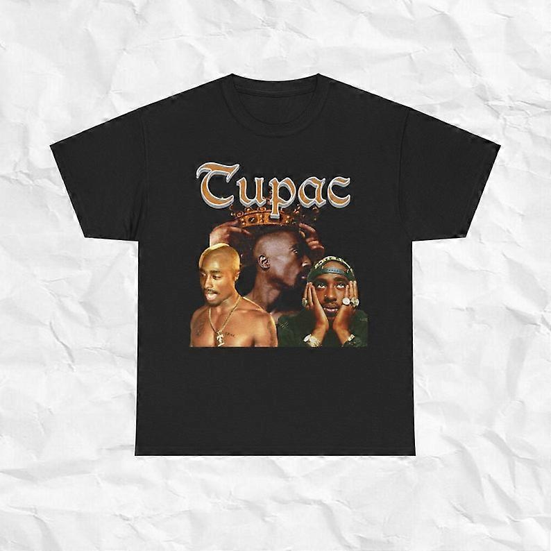 Camisa Tupac Shakur Estilo Gráfico 90S, Camisa Retrô Clássica