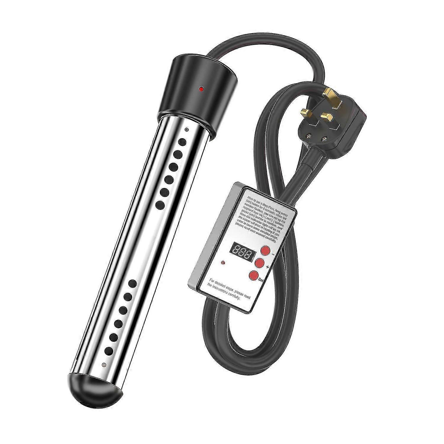 2000w Electric Immersion Heater, Submersible Bucket Heater With Auto Shutoff, Heats 5 Gallons Water