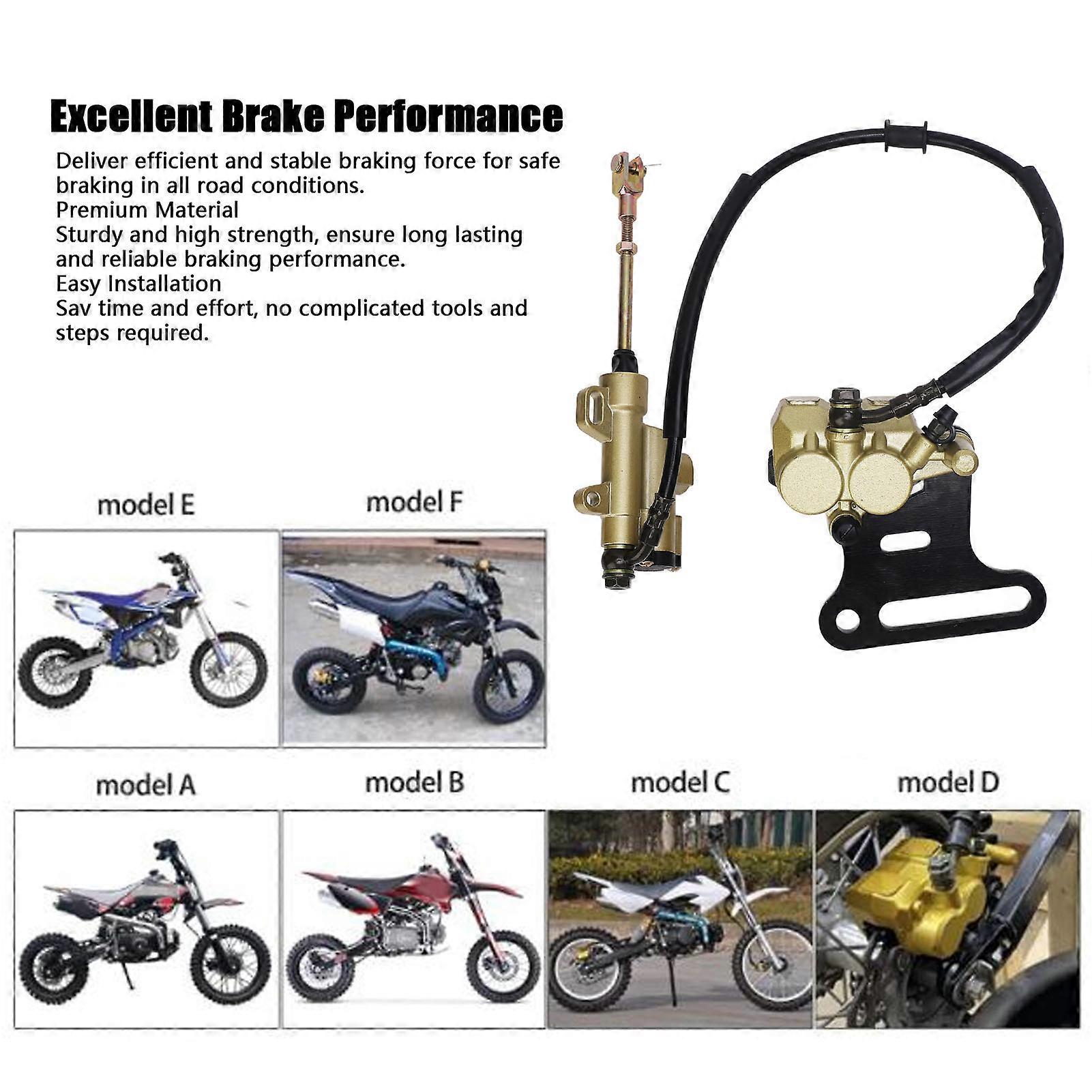 GOLD 8mm Banjo Back Rear Hydraulic Brake Master Cylinder PIT PRO - Foto 4