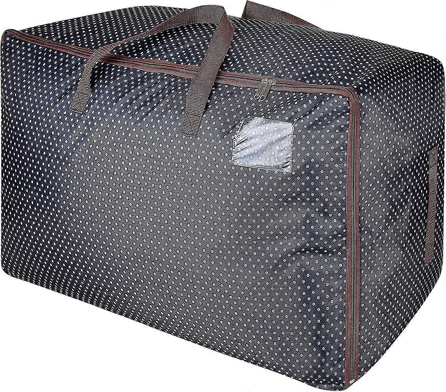 100l Extra Large Clothes Rack Underbed Storage Foldable Organiser Bag For Comforter Beds Greystyle 2