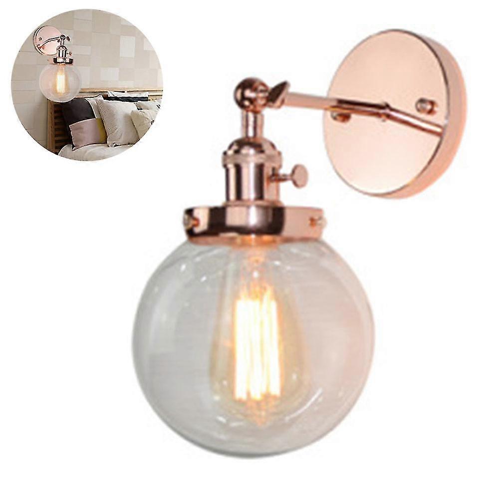 Antique Industrial Wall Lamp Globe Wall Light-rose Gold