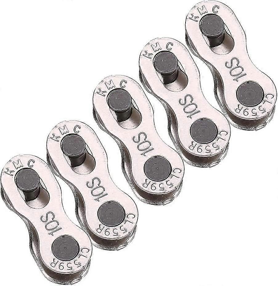 Chain Lock 10 Compartments, 5 Pairs Chain Lock Bicycle Chain Bicycle Chain Link Bicycle Chain Lock Link For 6, 7, 8, 10 Speed Chain (10 Speed)