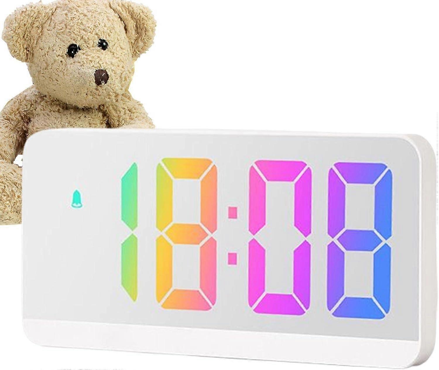 Digital LED Clock - Digital Alarm Clock - LED Clock with Temperat