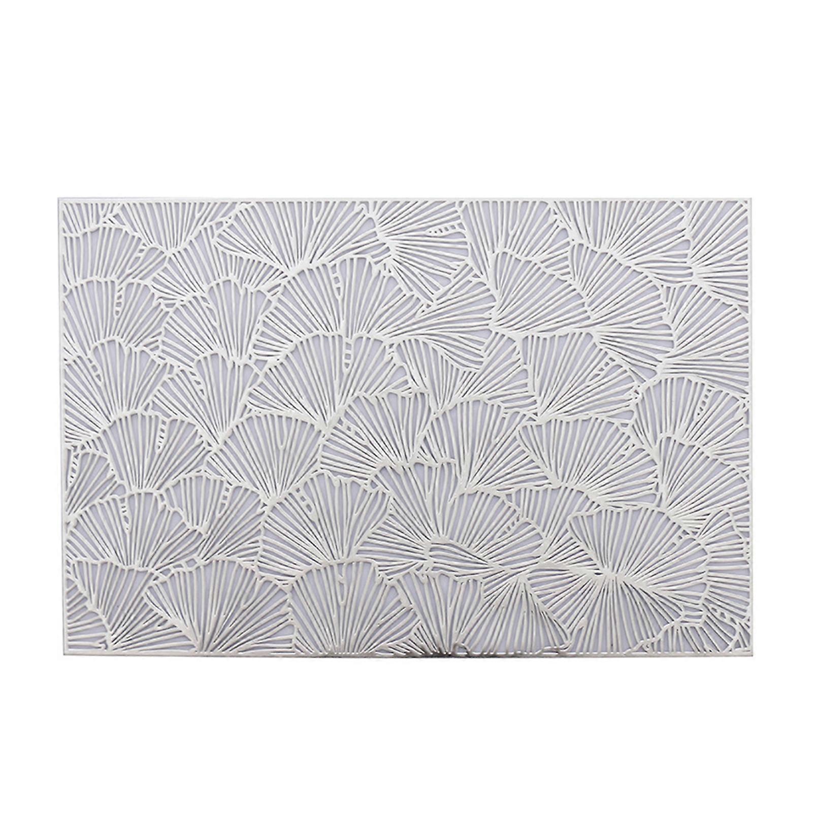 Dining Mat Hollowed-out Decorative Breathable Gold Color PVC Place Mat for Kitchen KAESI