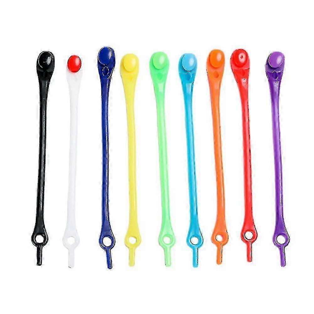 60pcs Elastic Silicone Shoelaces Adults And Kids Lazy Laces