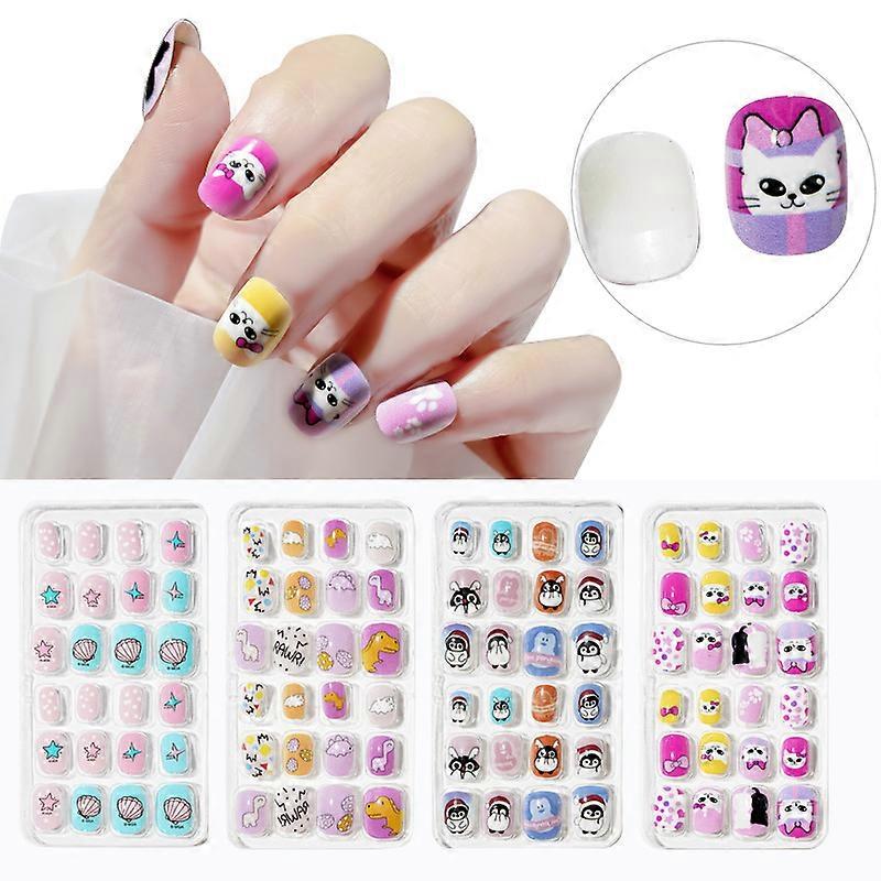 192pcs children's armor, cat animal pattern, 4x24pcs