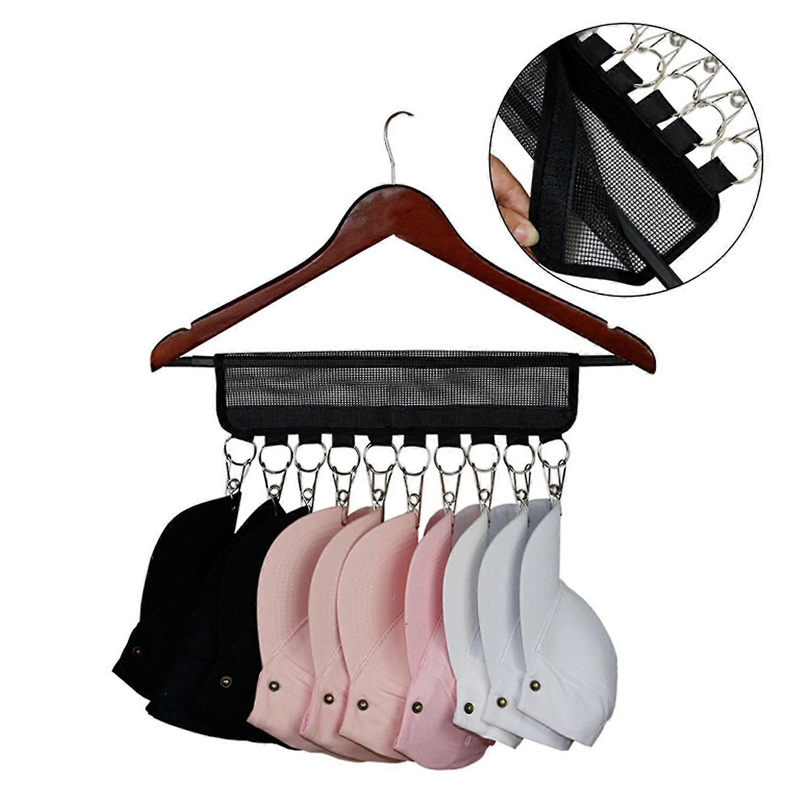 10 Clips Cap Organizer Hanger Hat Rack For Baseball Caps Hat Collection