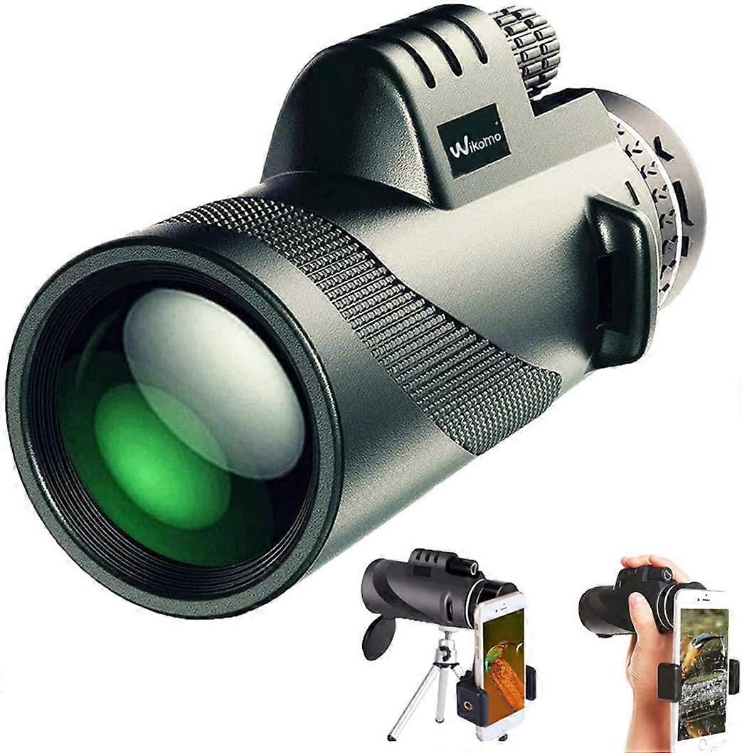 Monocular Telescope High Power 4060 Compact Portable Monoculars Scope with Phone Clip&Tripod for Smartphone Bird Watching Hunting Hiking Fishing Outdo