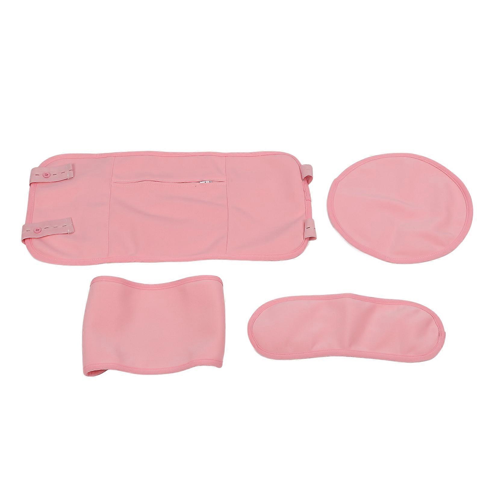 4pcs Castor Oil Packs Set Hot Cold Compress Reusable Castor Oil Wrap for Waist Legs Chest Neck Button Type